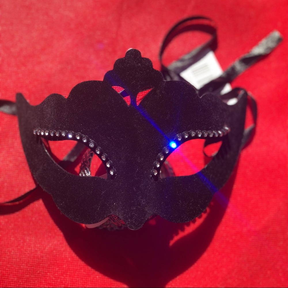 Black Velvet Mask with Swarovski crystals